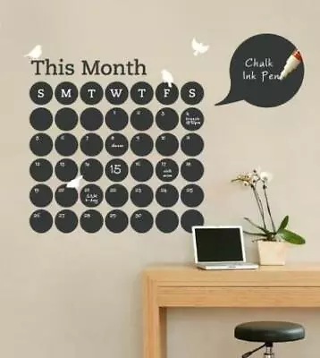 Chalkboard Daily Dot Calendar Wall Decal • $68