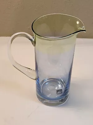 Vintage Cocktail/Martini Pitcher With Thespian Design Green To Blue Ombre 60's • $17