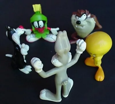 BUGS BUNNY MARVIN MARTIAN SYLVESTER TWEETY TAZ DEVIL Looney Tunes Figure 1990s • $22