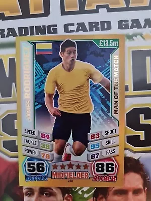 Match Attax World Stars 2014 Man Of The Match James Rodriguez • £1