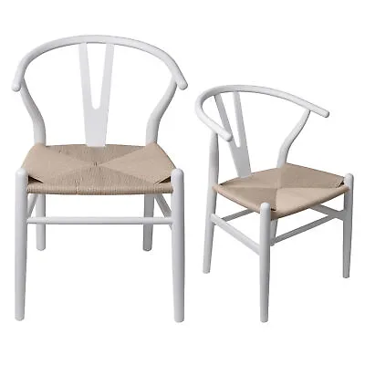 $329.99 • Buy Levede 2x Dining Chairs Wooden Hans Wegner Chair Wishbone Chair Cafe Lounge Seat