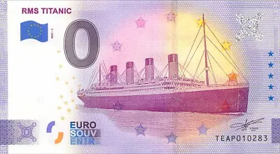 Irish Commemorative 0 Euro Souvenir Banknote Of The RMS Titanic - FREE Shipping • £6.67