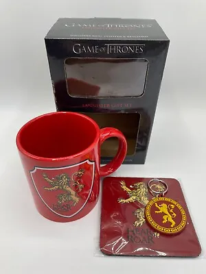 Game Of Thrones: Lannister Gift Set Mug/Coaster/Keychain By Pyramid - New Boxed • £4.99