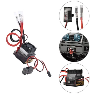 £13.18 • Buy 2 Way ESC Brushed Motor Speed Switch Controller With Fan For RC Car Boat Model