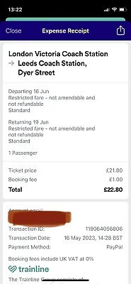 £15 • Buy National Express Coach Ticket / 16th-19th June 2023