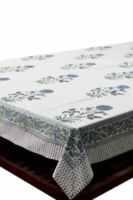 £39 • Buy Indian Hand Block Print Tablecloth Cover 100%Cotton Floral Rectangular Handmade