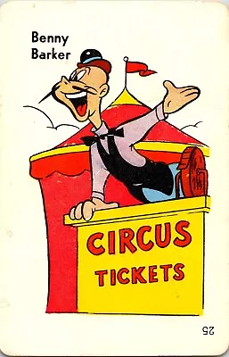 Trade Card ED-U-Cards #25 Benny Barker Circus Ticket Booth Vendor • $4.49