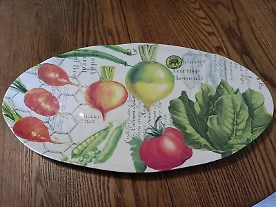 Michel Design Works Melamine Tray  Vegetable Kingdom  19 X10  ~ New! • $28