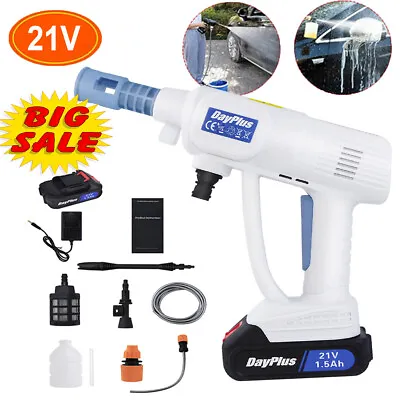 Portable Cordless Electric High Pressure Water Spray Gun Car Washer Cleaner Tool • $37.35
