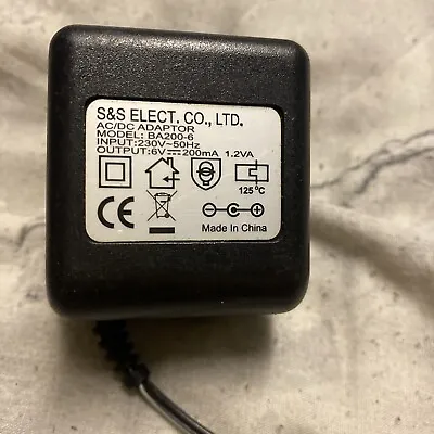 Replacement 6.0V 200mA AC/DC Adaptor For BT Baby Monitor MODEL BA200-6 • £6.99