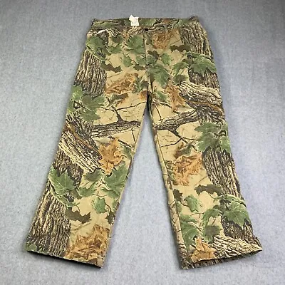 Vintage Duxbak Pants Men 38 Realtree Camo Hunting Camouflage Quilted Lined USA • $23.50