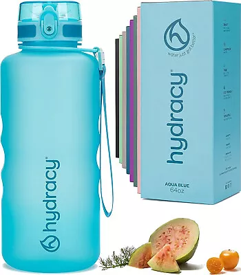 Hydracy Water Bottle With Time Marker - Large 2 Litre BPA Free 2L Choose Colour • £22.99