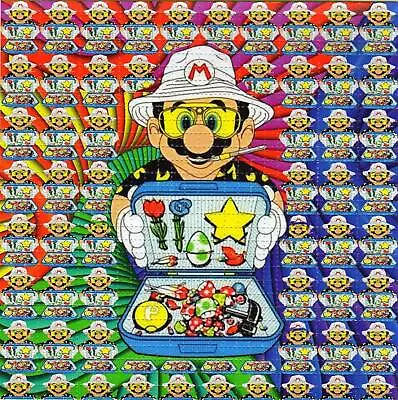 MARIO & His Bag Of TRIPS BLOTTER ART Perforated Sheet Paper Psychedelic Art • $16.95