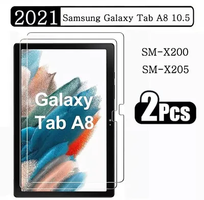£5.49 • Buy 2XTempered Glass Screen Protector For Samsung Galaxy Tab A8 10.5 2021  X200/X205