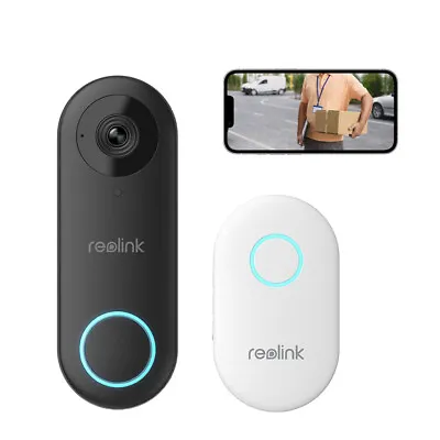 REOLINK 5MP Doorbell Security Camera PoE Person Detection 2-Way Audio 180° View • $79.99