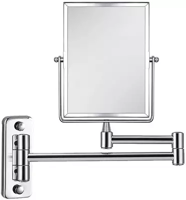 Rectangular Wall Mounted Mirror Vanity Makeup 3X Magnifying 8X6 Inch Extendable • $37.46