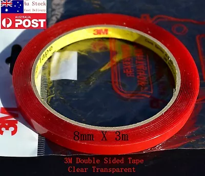 2 X Genuine Clear 8MM X 3M Double Sided Car Automotive Foam Attachment 3M Tape  • $9.10