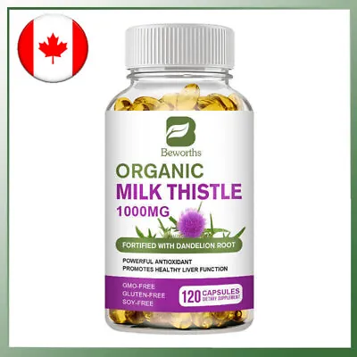 1000MG Milk Thistle (Silymarin) Dandelion Root Capsules Natural Antioxidant~ • $11.81