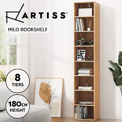 Artiss Bookshelf 8 Tiers Display Book Cube Shelves CD DVD Storage MILO Pine • $72.95