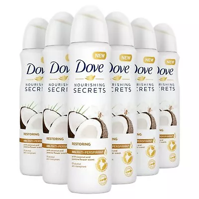 £23.30 • Buy Dove Nourishing Secrets Coconut & Jasmine AntiPerspirant  Spray 250ml (6x 8.45z)