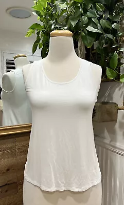 J Jill Tank Top Small Petite White Wearever Collection Sleevless Casual Stretch • $15