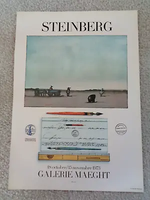 Saul Steinberg Art Poster 1973 Galerie Maeght Arte Paris New Yorker Artist Pen • $29.99