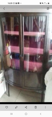 £0.99 • Buy Antique China Display Cabinet (Chippendale Circa 1890).