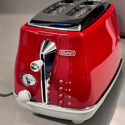 DELONGHI Icona Capitals 2 Slice Toaster Red • $88.88