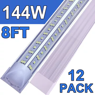 12pack 8 Foot Led Shop Lights 144w Fixture 8ft T8 8' Led Tube Light Bulbs 6500k • $219.40