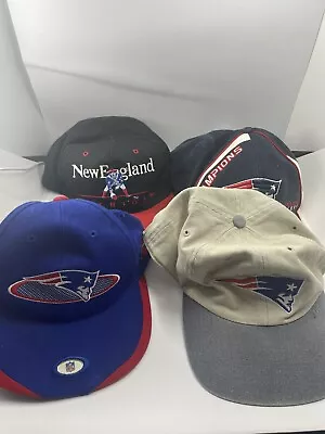 Lot Of 4 Vintage New England Patriots Hat Varies Conditions And Brands • $35