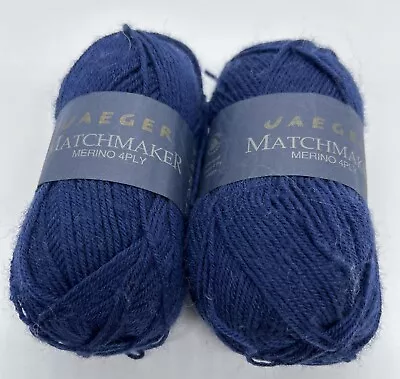 2 Jaeger Matchmaker Yarn Merino 4 Ply 100% Merino Wool- Shade 728-20C1 • $22