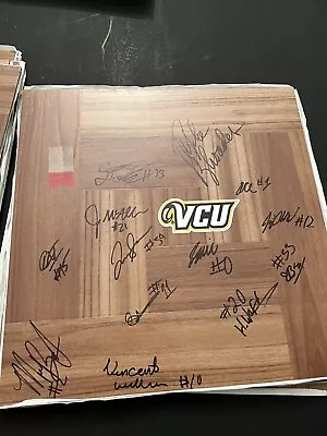 2020-21 Vcu Virginia Commonwealth Rams Team Signed Basketball Floor Tile 12x12  • $74.99