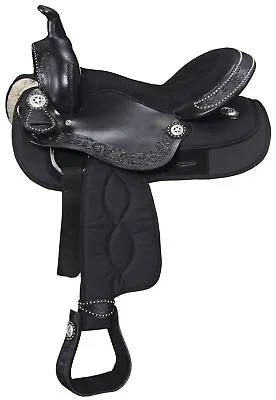 Western Pro Trail Mule Saddle - Leather & Synthetic - Black Or Brown-15 16 17  • $321.92