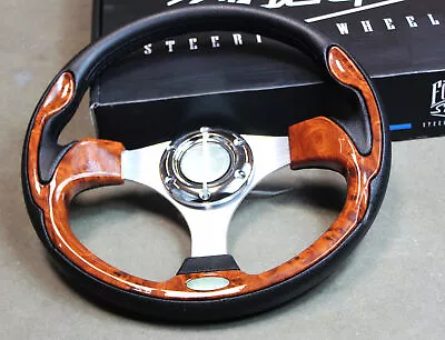 12.5  Golf Cart Steering Wheel 6 Hole Universal Burlwood EZ Go Club Car Yamaha • $47.45