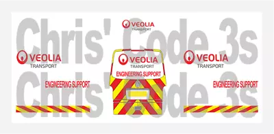 Code 3 Adhesive Vinyl Decal Suit Oxford Diecast 1/76 Various - Veolia Bus Van • £7