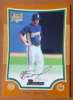 2009 Bowman #200 Mat Gamel Milwaukee Brewers SN /250 Baseball Card • $1.75