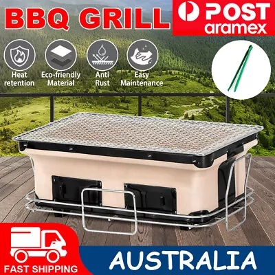 Charcoal BBQ Grill Japanese Korean Ceramic Hibachi BBQ Table Yakitori Barbecue • $62.50