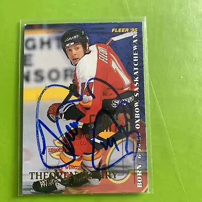 $7.99 • Buy Theo Fleury Autographed Calgary Flames Card