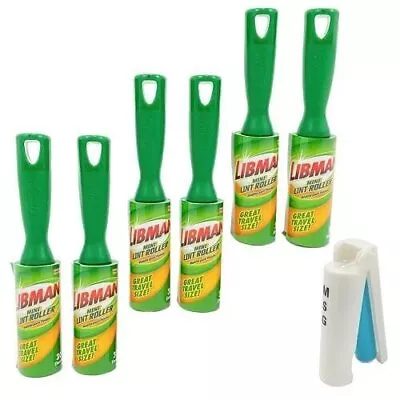 Libman Mini Lint Roller Set With Reusable Lint Remover Brush - 6 Pk/180 Sheets • $16.99