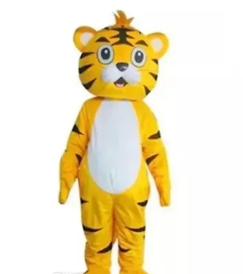 Size Plush Yellow Tiger Mascot Costume Halloween Christmas Cartoon Charact • £265.13