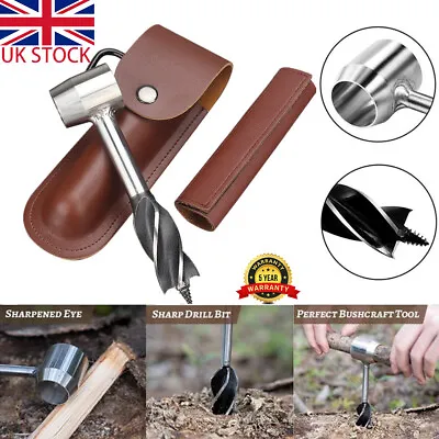 £13.19 • Buy Portable Survival Tools Kit For Outdoor Bushcraft Hand Auger Wrench Wood Drill