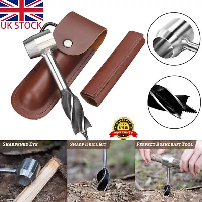 £13.19 • Buy Portable Survival Tools Kit For Outdoor Bushcraft Hand Auger Wrench Wood Drill