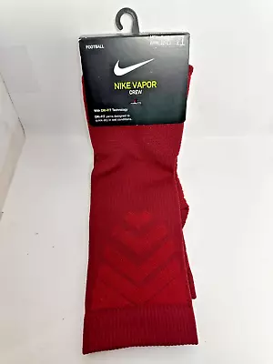 Nike VAPOR Maroon Football Crew Socks Adult Size Men 8-12 / Women 10-13 • $14.95