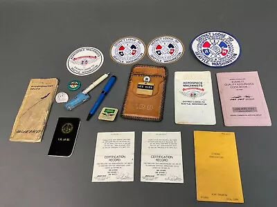 Vintage  Aerospace Machinists Union Lot Grouping Badges Booklet Patch  Stickers • $32