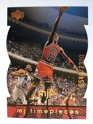 1998-99 Upper Deck MJx Timepieces RED MICHAEL JORDAN #d 0546/2300 #5 Die Cut • $2.25