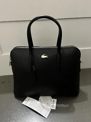 Lacoste Black S BUGATTI Bag Split  Cow Leather For Women (New W/ Detached Tags) • $189