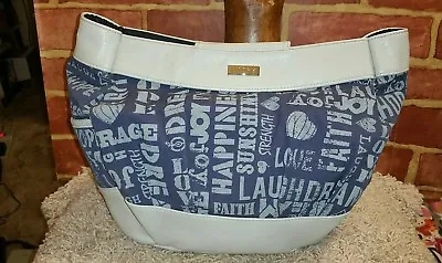 Miche Demi Shell HOPE LIVES Blue Gray Canvas Retired NEW 2419 • $22.99