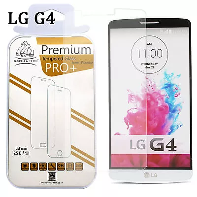 Tempered Glass Film ScratchProof Screen Protector 100% Genuine Gorilla For LG G4 • £3.45