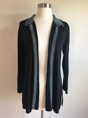 Exclusively Misook 100% Acrylic Cardigan Top Long Sleeve Black Womens Size XS • $29.99