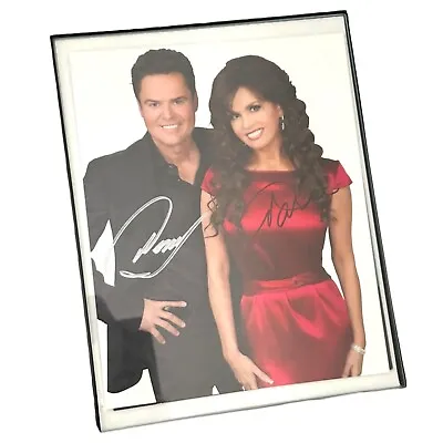 Signed Donny & Marie Osmond Autograph 8x10 Photo Good • $39